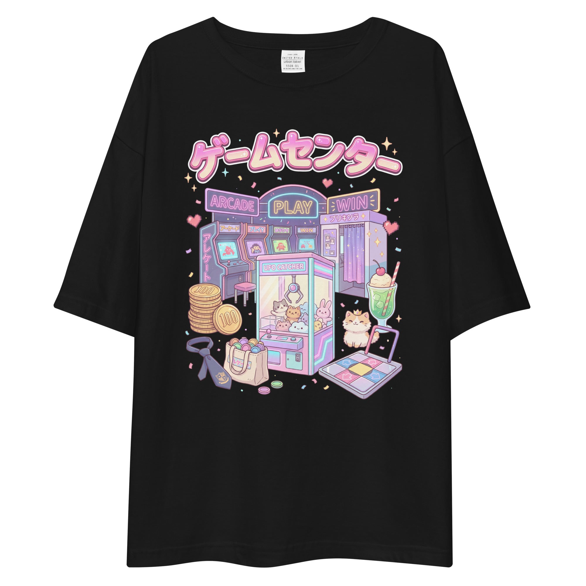 レトロアーケード＆UFOキャッチャー グラフィック オーバーサイズT
