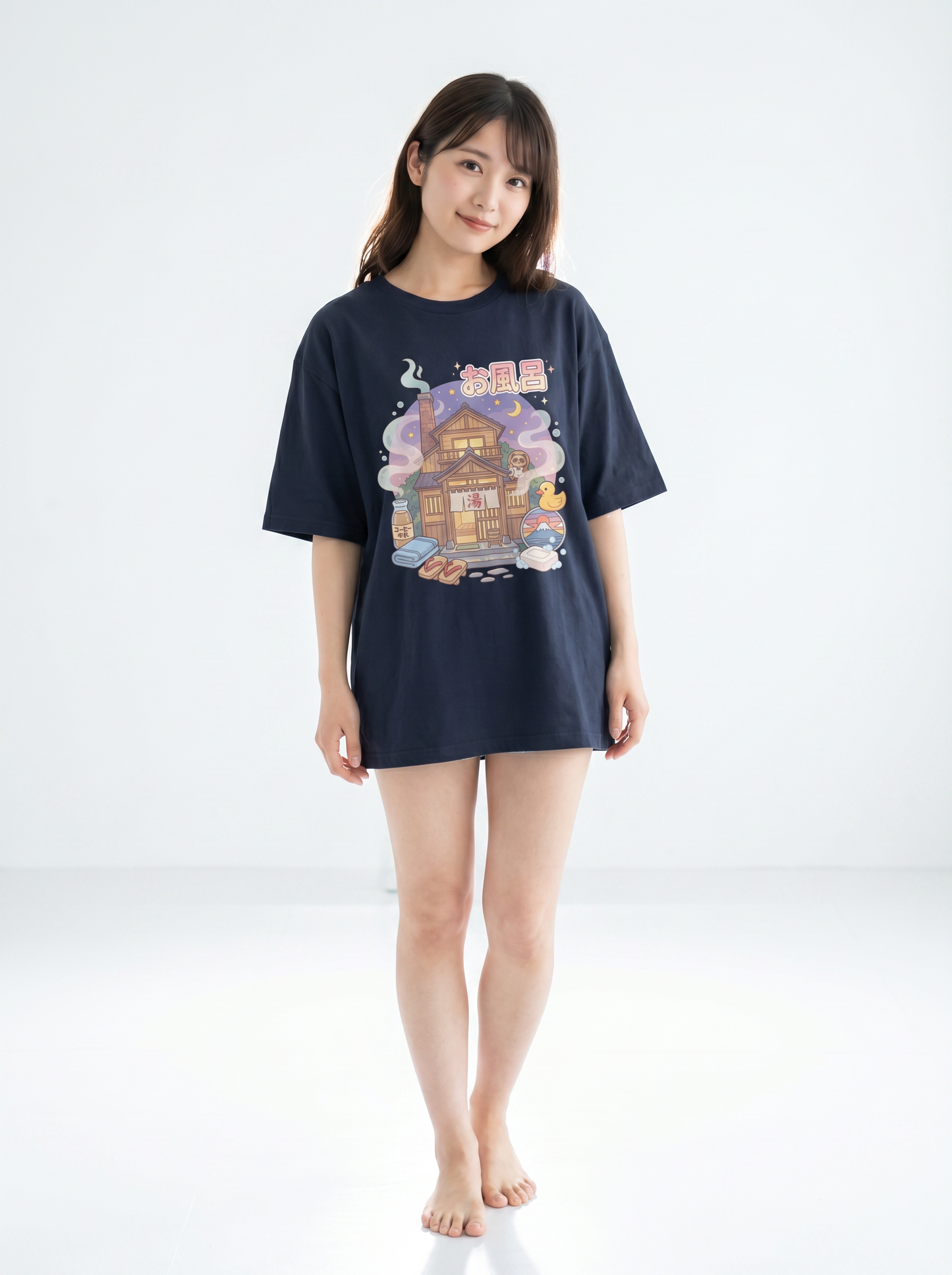 温泉ハウス グラフィック オーバーサイズTシャツ | ユニセックス ストリートウェア