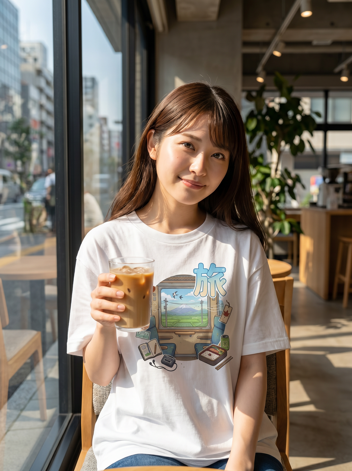 ユニセックス オーバーサイズ「旅」グラフィックTシャツ - 快適なストリートウェア