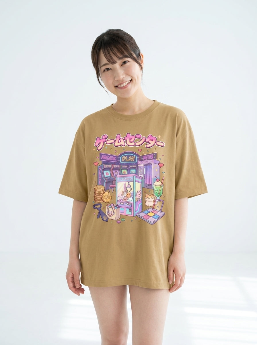 レトロアーケード＆UFOキャッチャー グラフィック オーバーサイズT