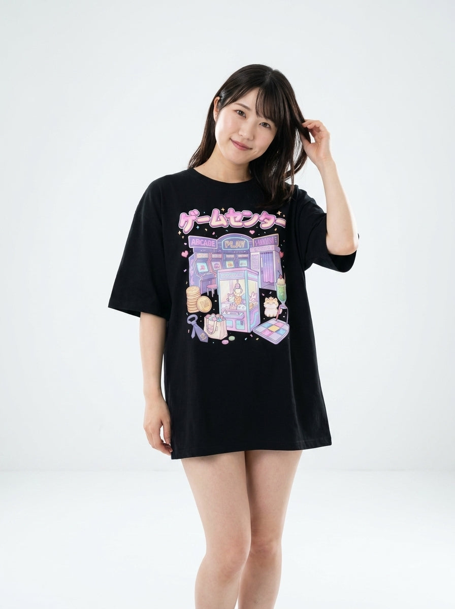 レトロアーケード＆UFOキャッチャー グラフィック オーバーサイズT
