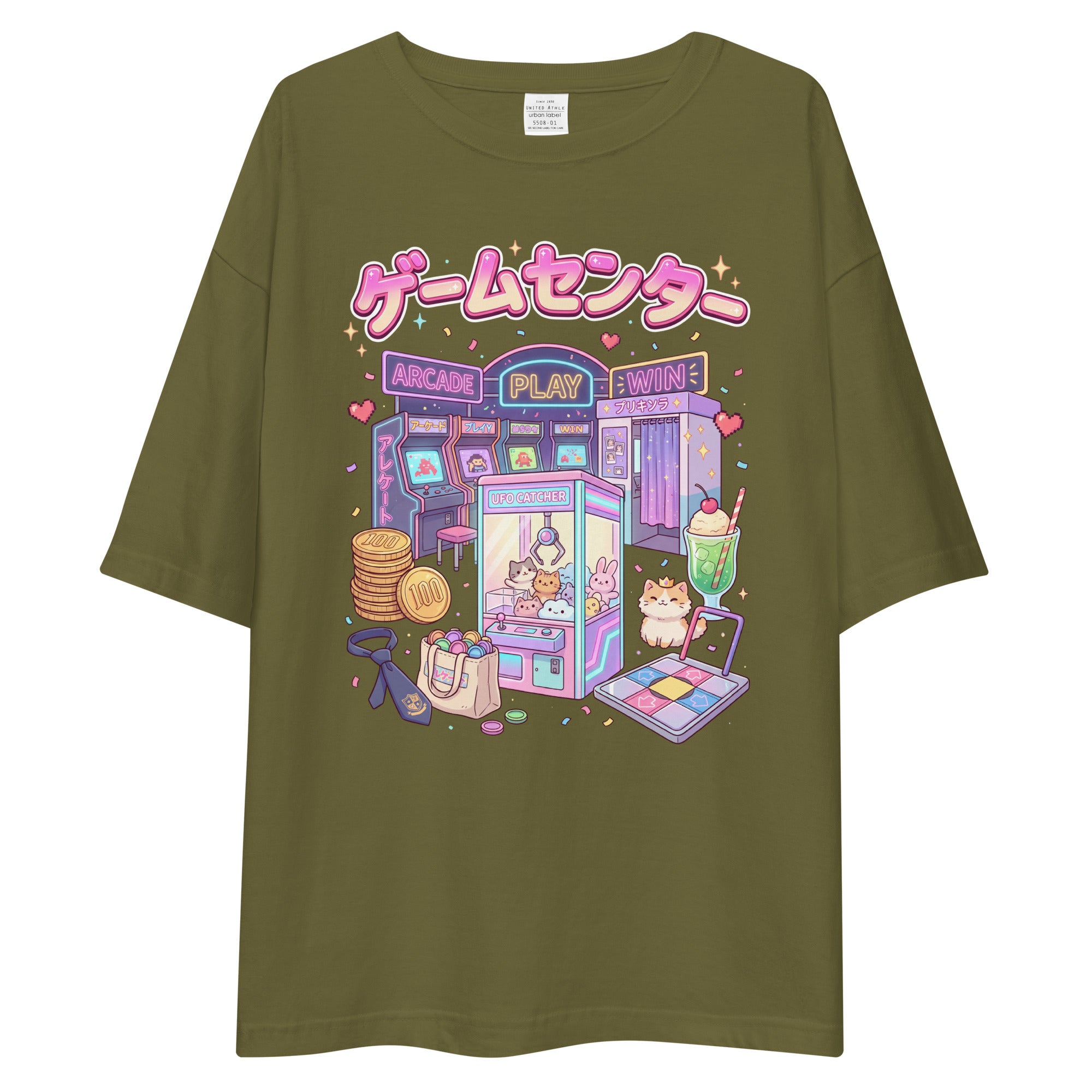 レトロアーケード＆UFOキャッチャー グラフィック オーバーサイズT